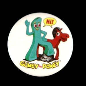 1985 Gumby and Pokey Pinback Button 1 3/4"